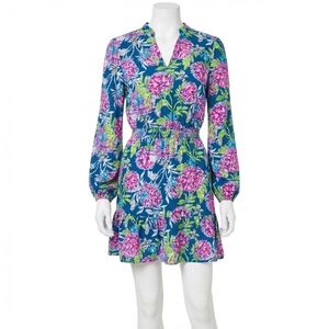 NEW LILLY PULITZER axton dress in multi dahlia licious